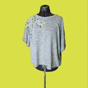 H&M L.O.G.G. grey short sleeve pullover top, M